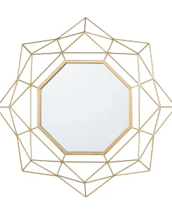 Sale Beliani Specchio HILLION 60 cm 60 cm Metallo Oro
