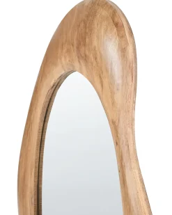 Beliani Specchio HOURTIN 68 cm 100 cm Legno Marrone