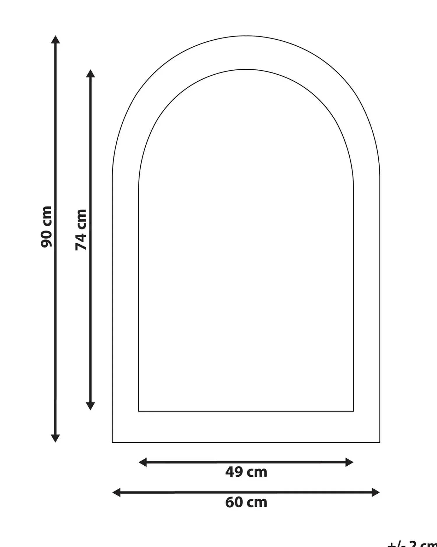 Best Beliani Specchio HURIEL 60 cm 90 cm Velluto oliva Verde