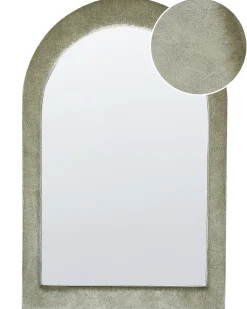 Best Beliani Specchio HURIEL 60 cm 90 cm Velluto oliva Verde