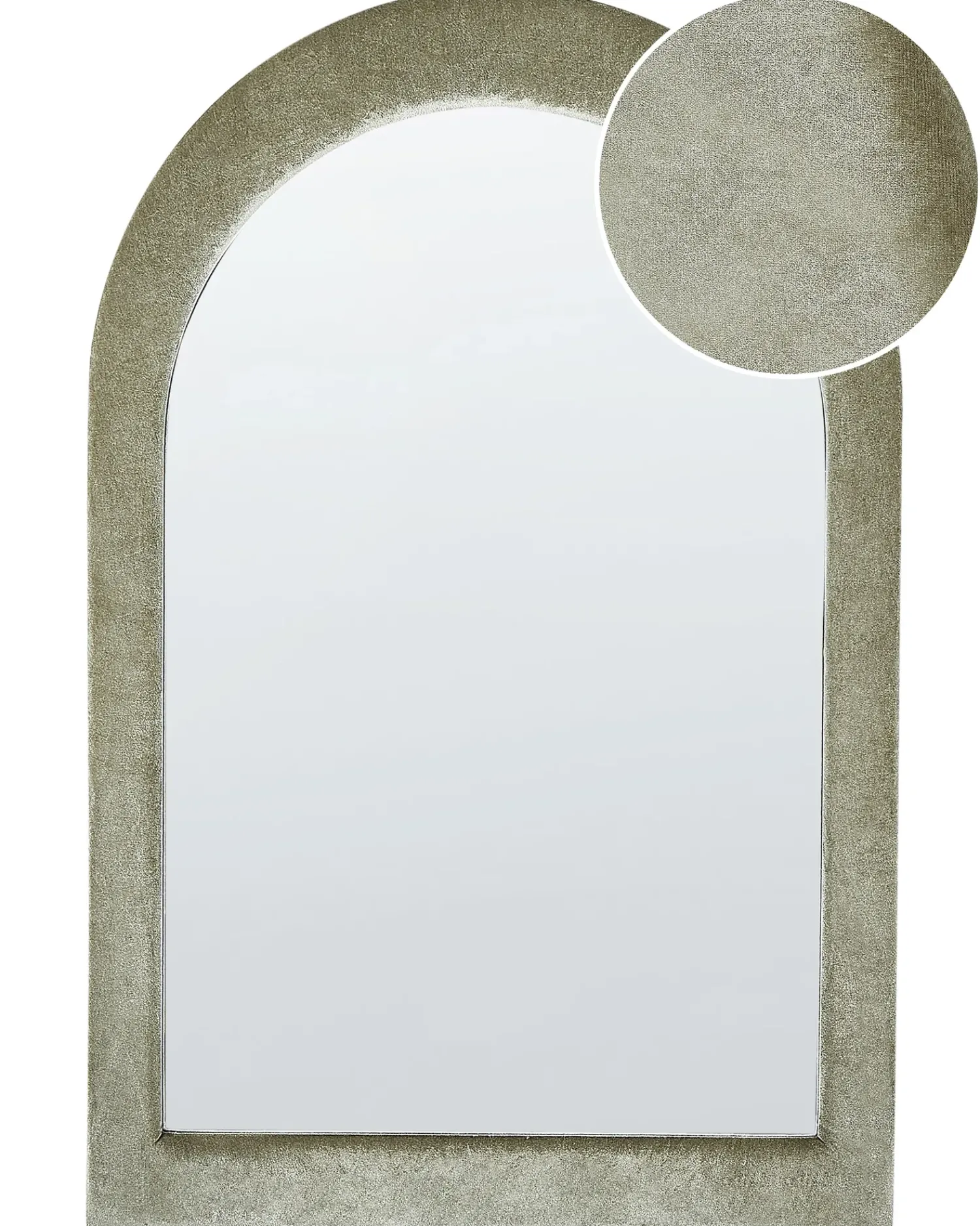 Best Beliani Specchio HURIEL 60 cm 90 cm Velluto oliva Verde