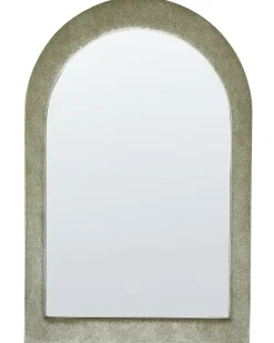 Best Beliani Specchio HURIEL 60 cm 90 cm Velluto oliva Verde