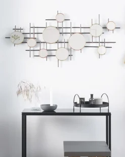 Sale Beliani Specchio IBOS 113 cm 55 cm Metallo Nero Ottone Nero Rame