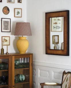 Beliani Specchio IGUALA 54 cm 74 cm Bambù Frassino naturale Marrone
