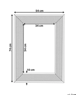 Beliani Specchio IGUALA 54 cm 74 cm Bambù Frassino naturale Marrone