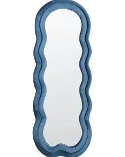 Clearance Beliani Specchio LACS 57 cm 160 cm Velluto Blu
