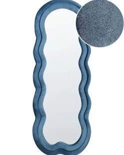 Clearance Beliani Specchio LACS 57 cm 160 cm Velluto Blu