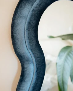 Clearance Beliani Specchio LACS 57 cm 160 cm Velluto Blu