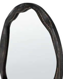 Best Beliani Specchio LANGON 60 cm 60 cm Legno di pino scuro Marrone