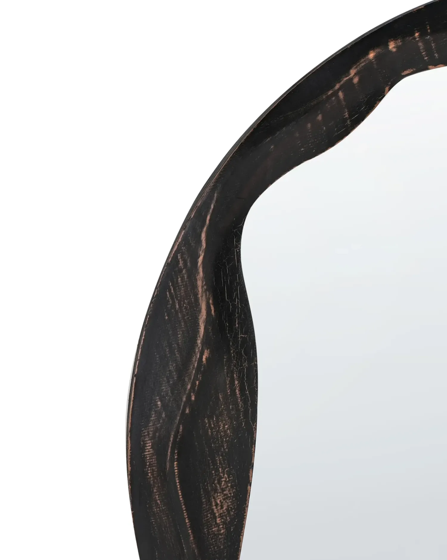Best Beliani Specchio LANGON 60 cm 60 cm Legno di pino scuro Marrone