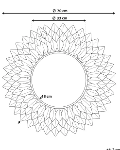 Clearance Beliani Specchio LARRAU 70 cm 70 cm Metallo Argento