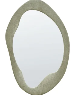Discount Beliani Specchio LENAX 59 cm 90 cm Velluto oliva Verde