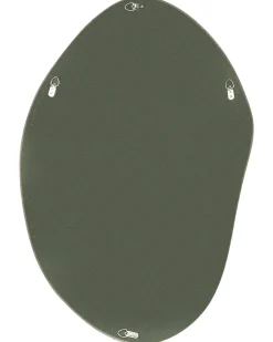 Discount Beliani Specchio LENAX 59 cm 90 cm Velluto oliva Verde