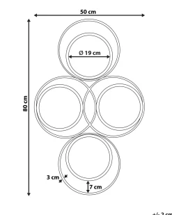 Clearance Beliani Specchio LESCAR 50 cm 80 cm Metallo Oro