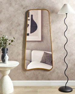 Outlet Beliani Specchio LEVET 58 cm 122 cm Metallo Oro