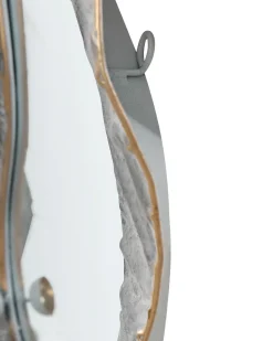 Hot Beliani Specchio LINAS 51 cm 67 cm Grigio Oro Grigio