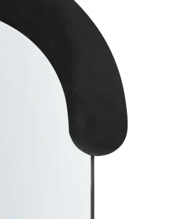 Beliani Specchio LOCHES 54 cm 158 cm Velluto Nero