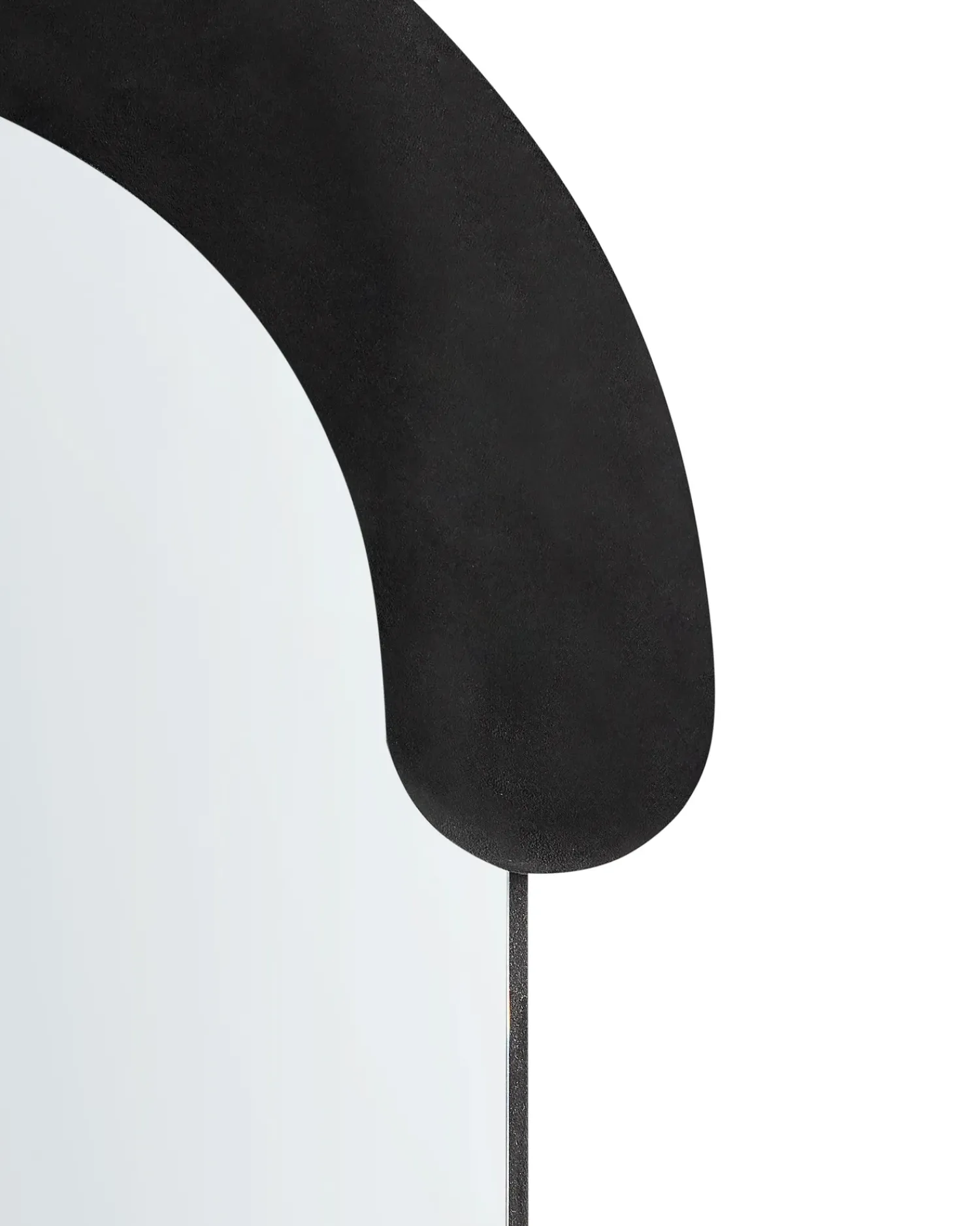 Beliani Specchio LOCHES 54 cm 158 cm Velluto Nero