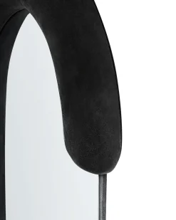 Beliani Specchio LOCHES 54 cm 158 cm Velluto Nero