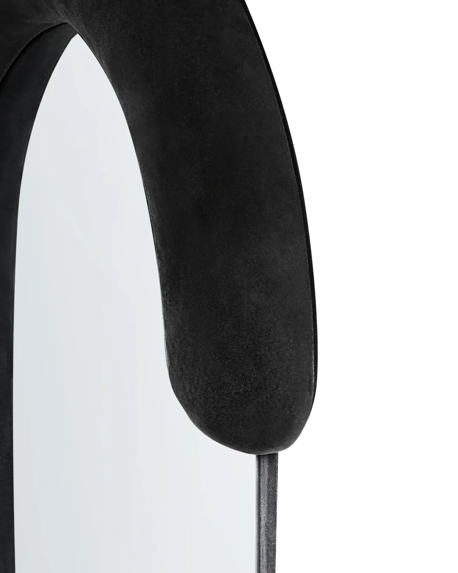 Beliani Specchio LOCHES 54 cm 158 cm Velluto Nero
