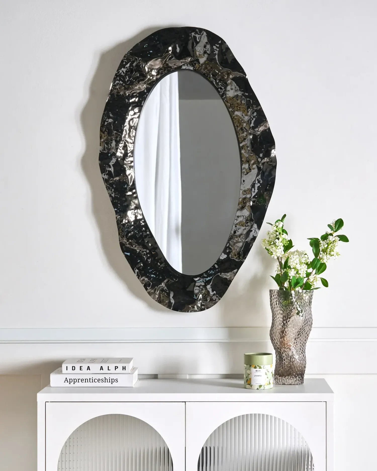 Clearance Beliani Specchio LOGNES 56 cm 95 cm Nero