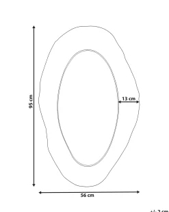 Clearance Beliani Specchio LOGNES 56 cm 95 cm Nero