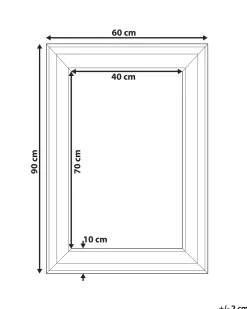 Outlet Beliani Specchio LUNEL 60 cm Bianco