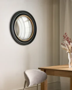 Discount Beliani Specchio MALO 66 cm 66 cm Nero Oro Nero