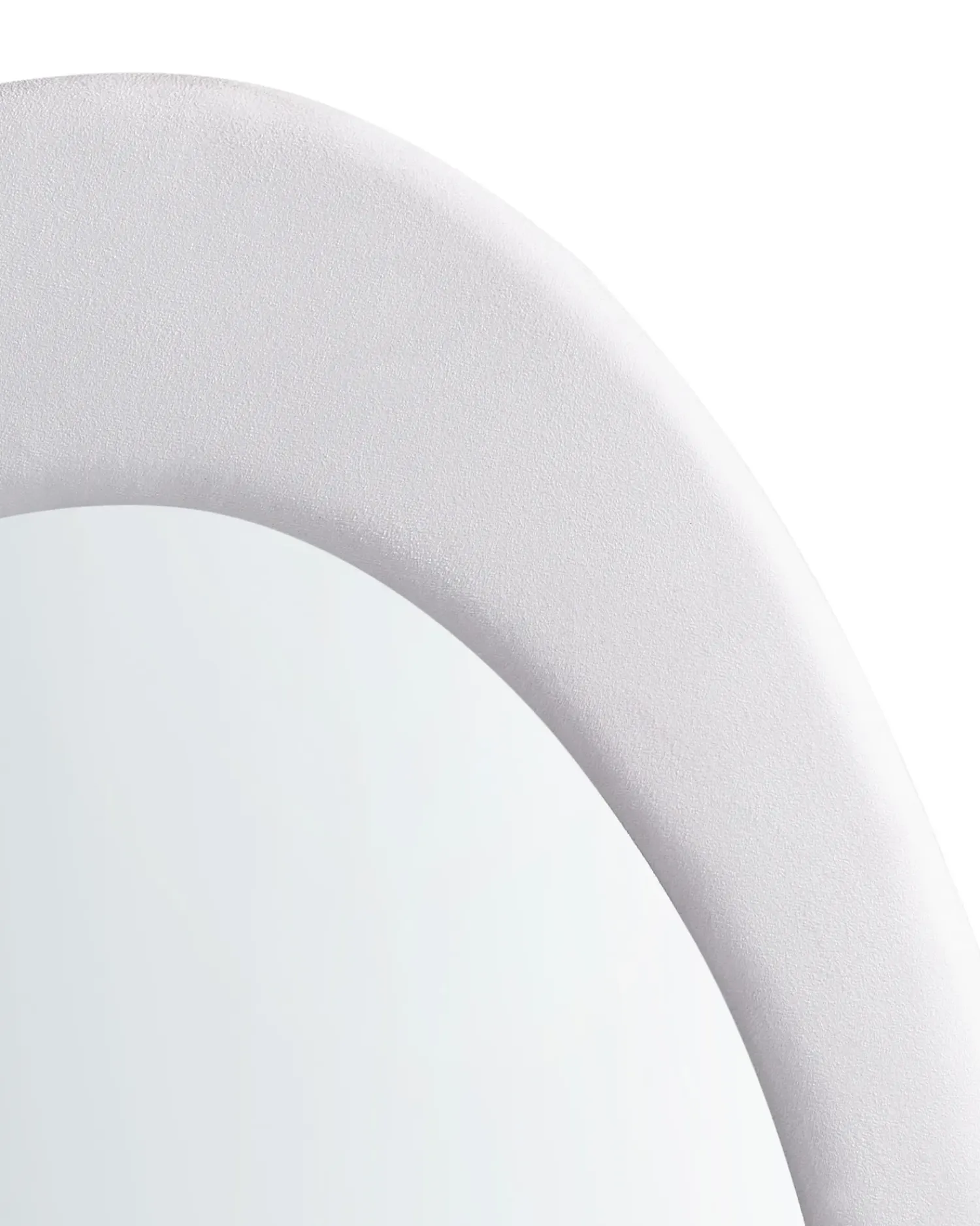 New Beliani Specchio MASSAY 53 cm 90 cm Velluto Bianco