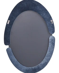 Beliani Specchio MASSAY 53 cm 90 cm Velluto scuro Blu