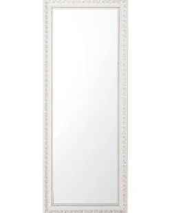 New Beliani Specchio MAULEON 50 cm 130 cm Bianco sporco Bianco Argento