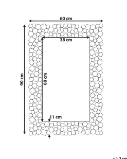 Beliani Specchio MERNEL 60 cm 90 cm Argento