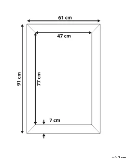 Online Beliani Specchio MERVENT 61 cm Argento