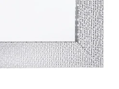 Beliani Specchio MERVENT 50 cm Bianco Bianco Argento