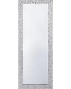 Beliani Specchio MERVENT 50 cm Bianco Bianco Argento