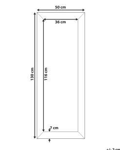 Beliani Specchio MERVENT 50 cm Bianco Bianco Argento