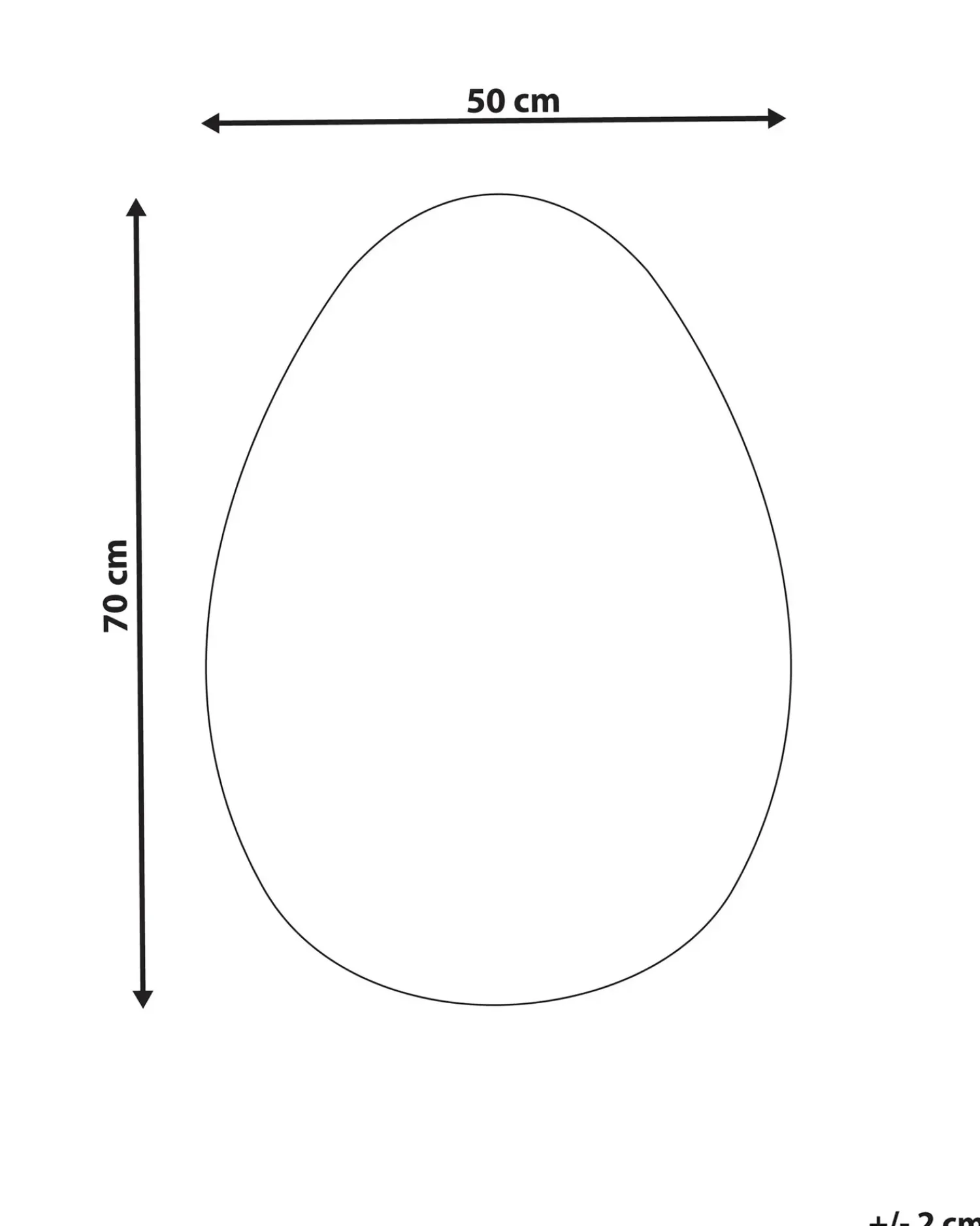 Beliani Specchio MONTRESOR 50 cm 70 cm Argento