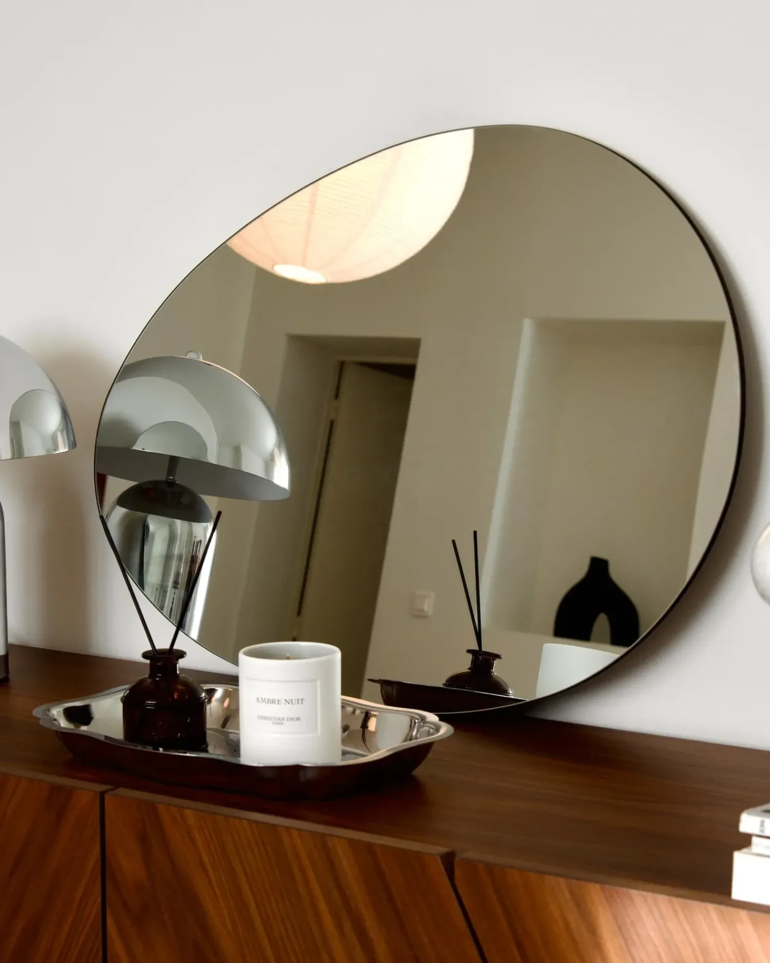 Beliani Specchio MONTRESOR 50 cm 70 cm Argento