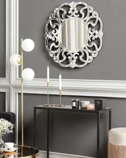 New Beliani Specchio MORNAIX 70 cm 70 cm Argento