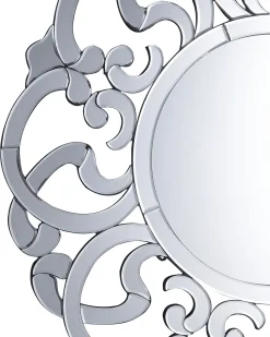 New Beliani Specchio MORNAIX 70 cm 70 cm Argento