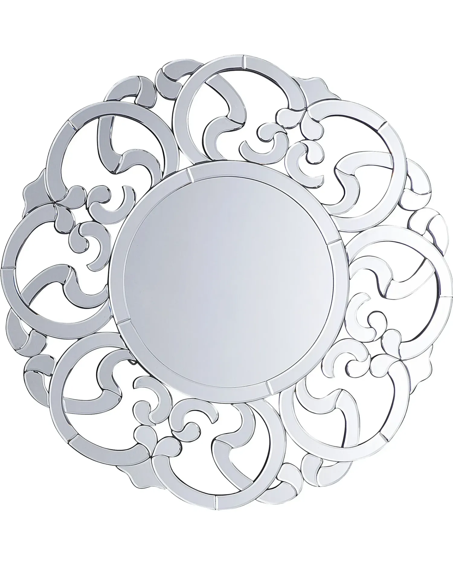 New Beliani Specchio MORNAIX 70 cm 70 cm Argento