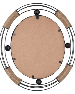 Sale Beliani Specchio MOULINS 50 cm 55 cm Metallo Nero Beige Nero