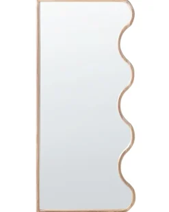 Discount Beliani Specchio MURAT 69 cm 150 cm Legno di Paulownia Naturale Marrone