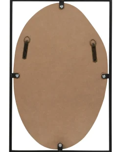 Outlet Beliani Specchio NIBELLE 40 cm 60 cm Metallo Nero