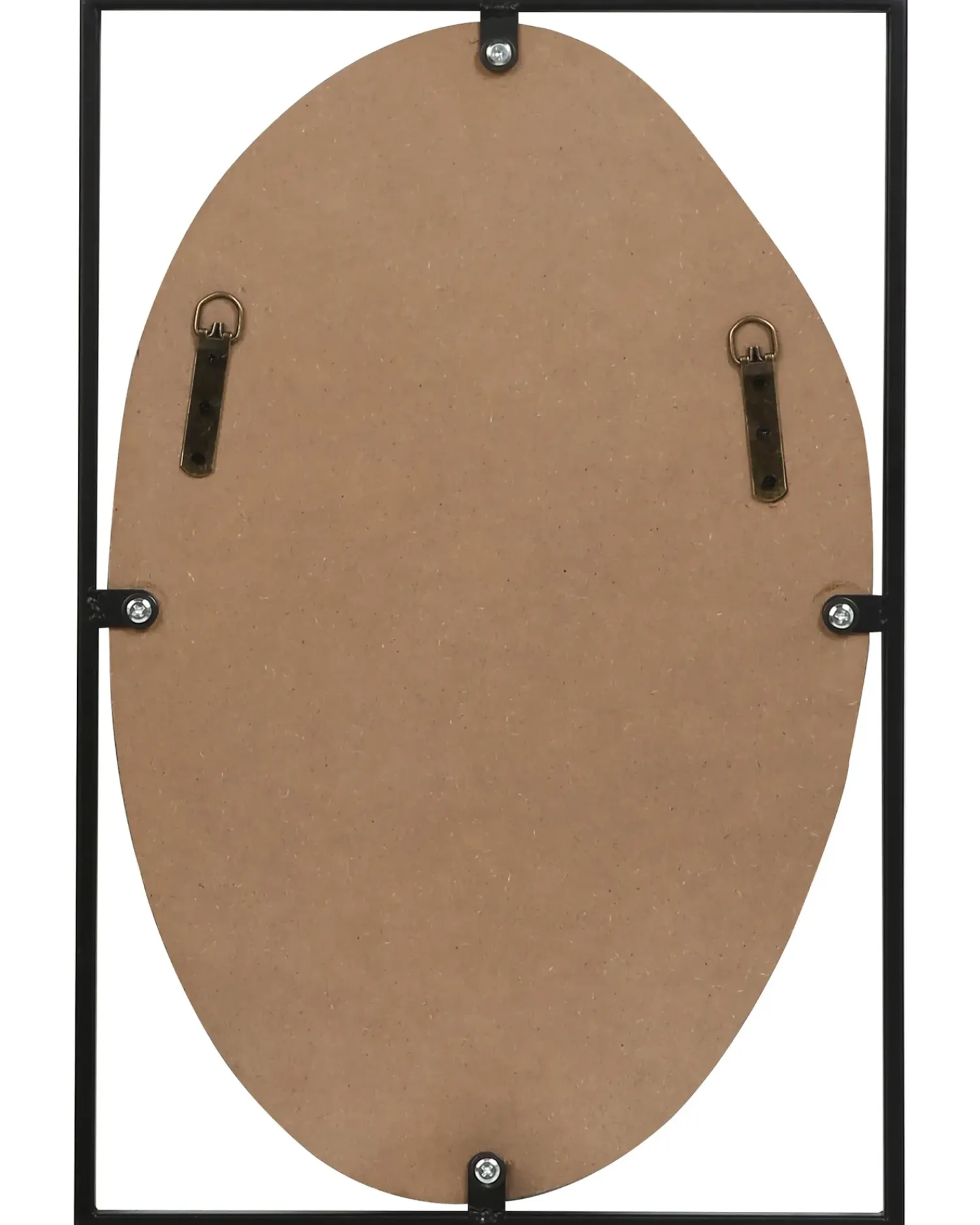 Outlet Beliani Specchio NIBELLE 40 cm 60 cm Metallo Nero