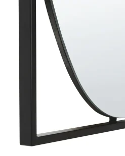 Outlet Beliani Specchio NIBELLE 40 cm 60 cm Metallo Nero