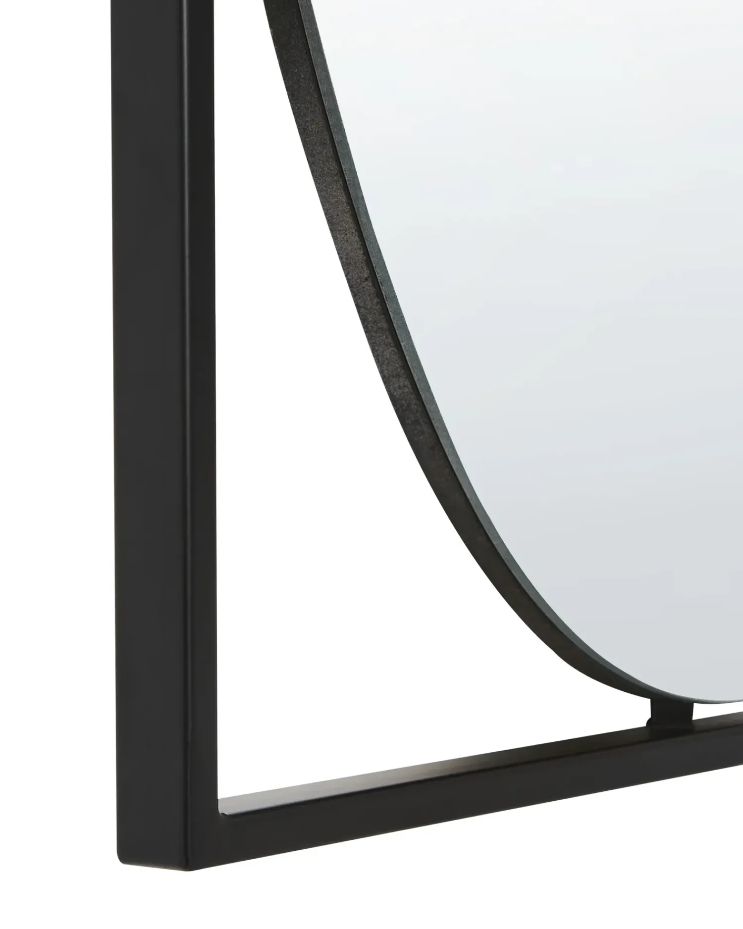 Outlet Beliani Specchio NIBELLE 40 cm 60 cm Metallo Nero
