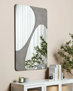 Outlet Beliani Specchio ORMES 70 cm 110 cm Grigio