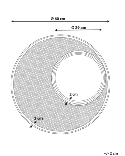 Discount Beliani Specchio PALAU 60 cm 60 cm Rattan Naturale Marrone