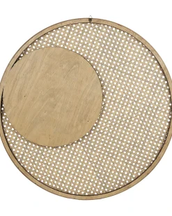 Discount Beliani Specchio PALAU 60 cm 60 cm Rattan Naturale Marrone